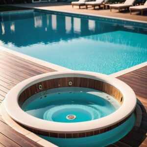 Baseny okrągłe z wbudowanymi siedziskami