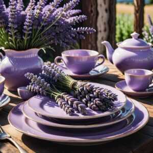 Elegancki komplet do serwowania w kolorze lawendy