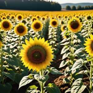 Plonowanie słoneczników szorstkich