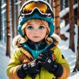 Rękawiczki przeciwwiatrowe dla dwulatka