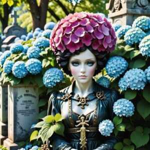 Stroik na Dzień Zaduszny z hortensji